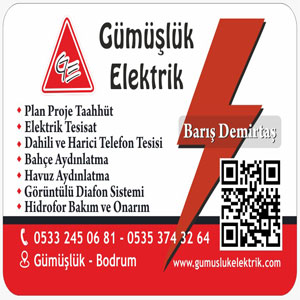 Gümüşlük elektrik, Gümüşlük elektrikçi, Gümüşlük elektrik tamiri, Gümüşlük tamirci
