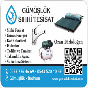 Gümüşlük tesisat, Gümüşlük sıhhi tesisat, Gümüşlük su arıtma, Gümüşlük tamirci