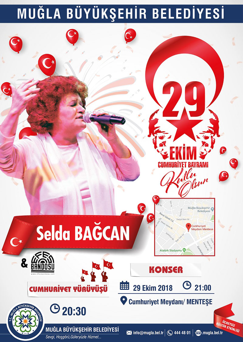 29 Ekim Cumhuriyet Bayramı Yürüyüşü ve Selda Bağcan Konseri