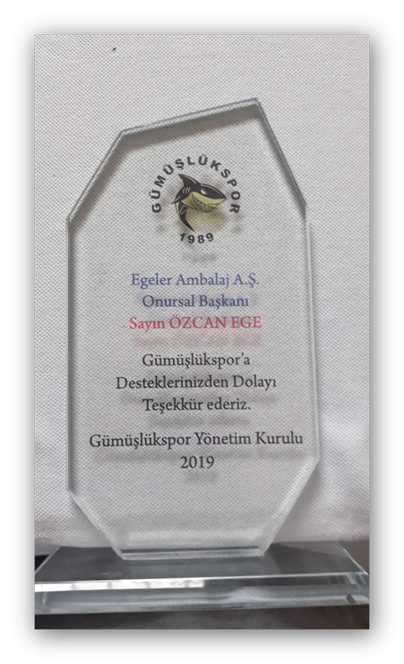 Gümüşlükspor'dan Özcan Ege'ye teşekkür plaketi 3