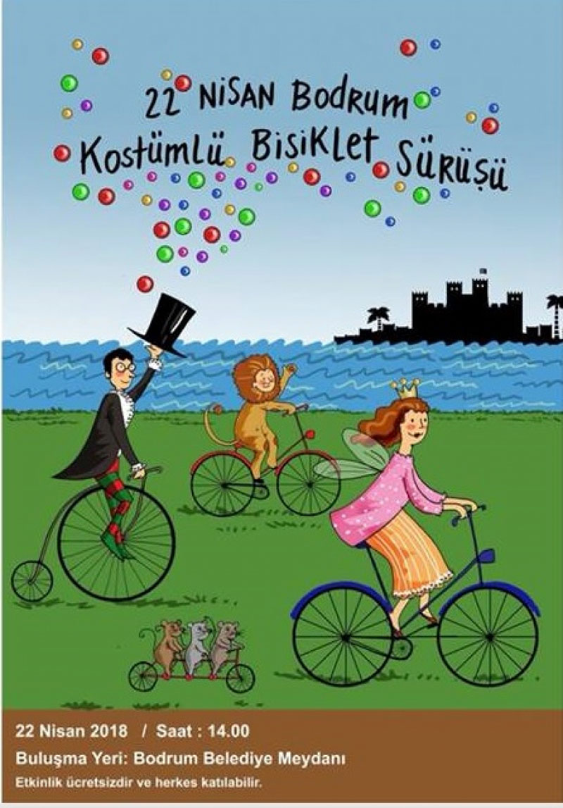 Masal Kahramanları Kostümlü Bisiklet Turu