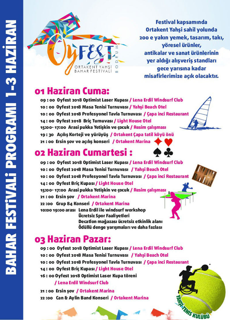 Bodrum’un bahar festivali OYFEST 2018 başlıyor 2