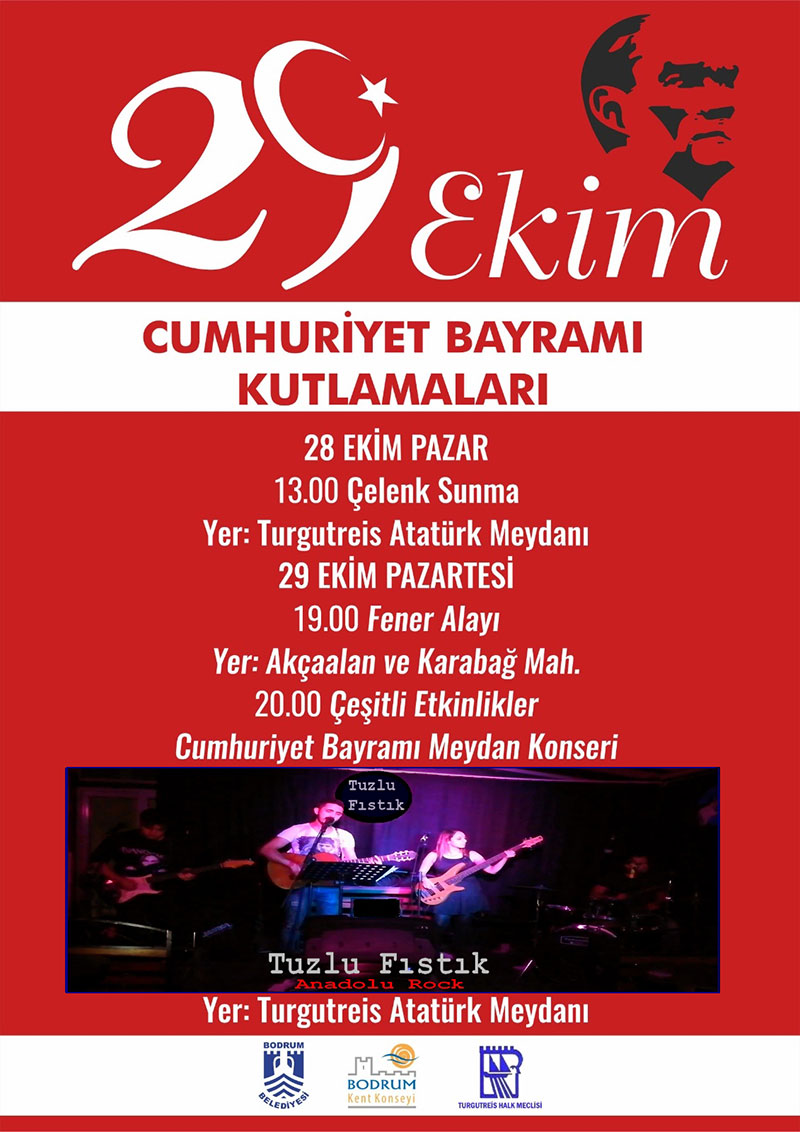 29 Ekim Cumhuriyet Bayramı Turgutreis’te de kutlanacak