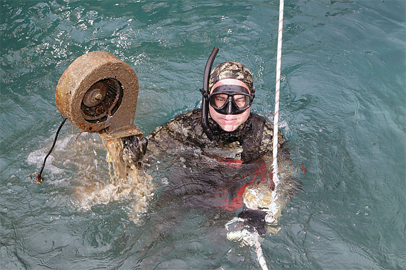 Deniz dibi temizliği Gümbet’te - Görsel: Bodrum Belediyesi