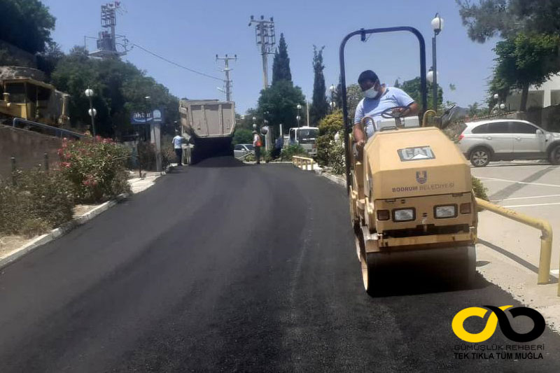 Bodrum belediyesi yol çalışması