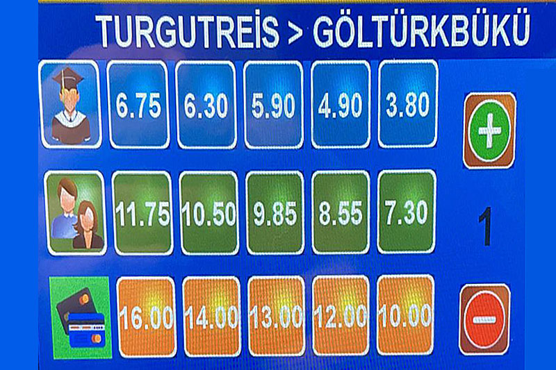 Turgutreis - Gültürkbükü dolmuş ücretleri