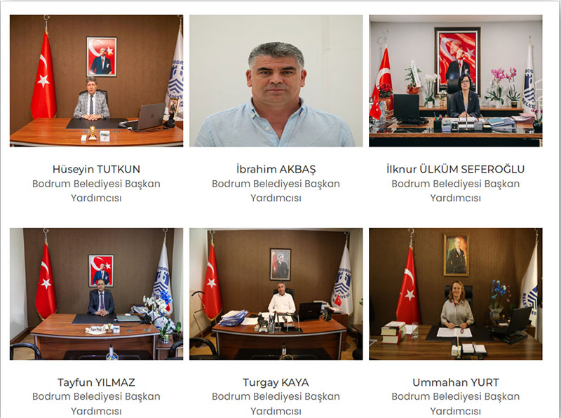 Bodrum Belediyesi başkan yardımcıları, 4 Haziran 2022, Bodrum belediyesi web sitesinden alıntıdır