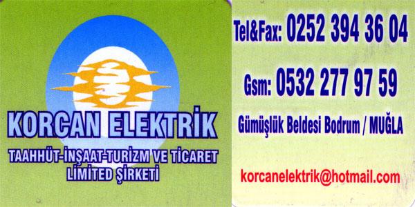 Gümüşlük Elektrikçi; Gümüşlük elektrik; Korcan Elektrik