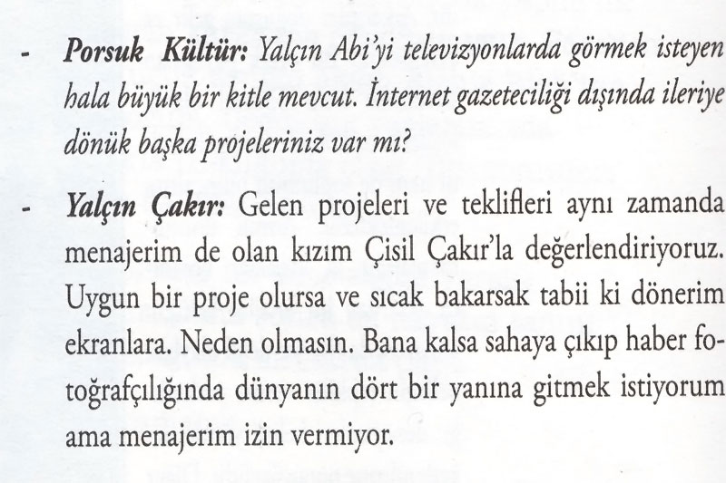 Porsuk Kültür Yalçın Çakır röportajı detay sayfa 14