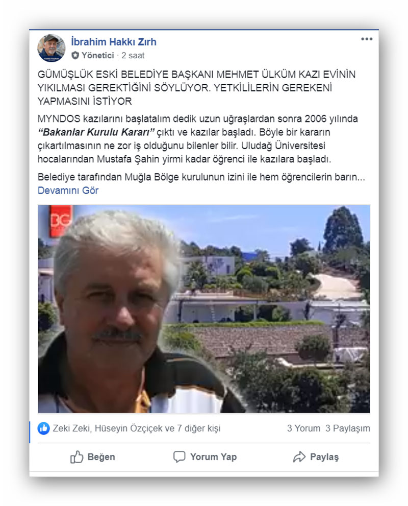 İbrahim Hakkı Zırh, Facebook