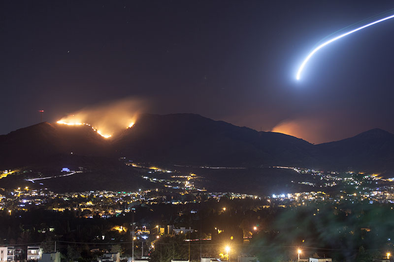 Dereköy, peksimet sırtları yangın 10.08.2021 gece 1