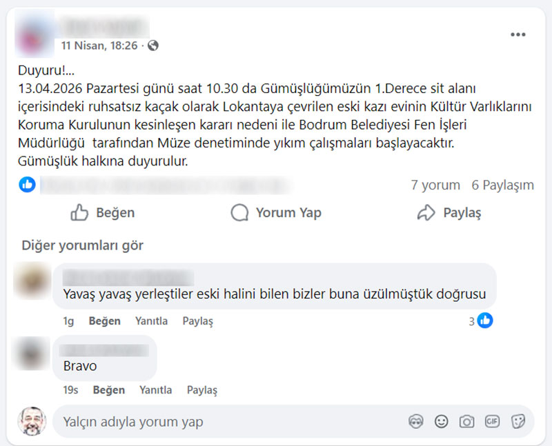 Myndos Antik Kenti kazı evi çağrısı Nisan 2026 3