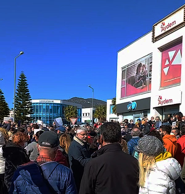 Bodrum'da elektrik zamlarını protesto eylemi, 31 Ocak 2022 - GHA
