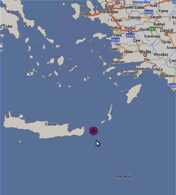 Muğla Datça açıklarında Akdeniz'de deprem, AFAD