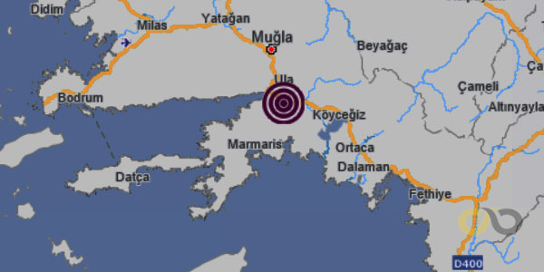 3.7 magnitude earthquake in Muğla