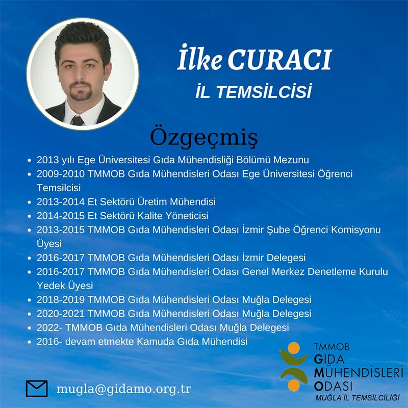 İlke CURACI – Gıda Mühendisleri Odası Muğla İl Temsilcisi