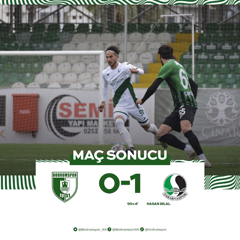 Bodrumspor 0-1 Sakaryaspor, 14 Mart 2021