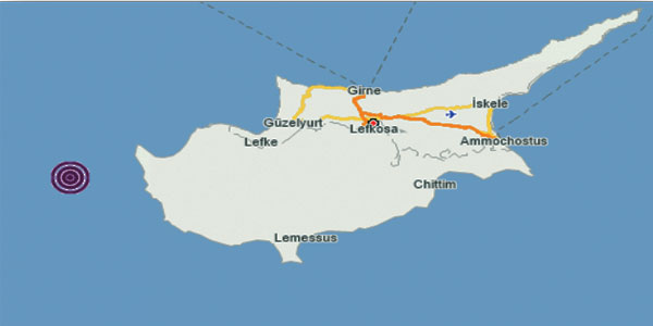 Severe earthquake in the Mediterranean