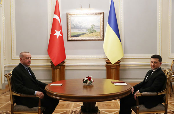 Cumhurbaşkanı Erdoğan, Zelenskiy, Şubat 2022