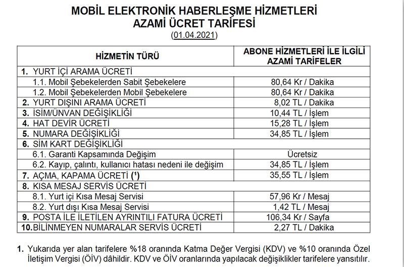 BTK’nın Erişim ve Tarifeler Dairesi Başkanlığı tarafından hazırlanan kurul kararı sayfa 2