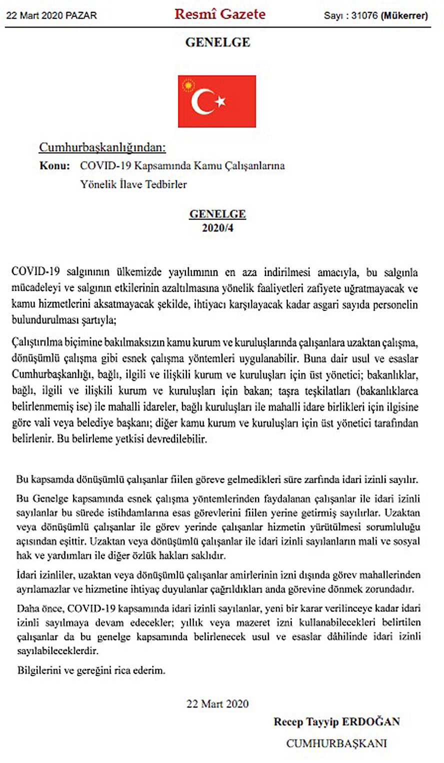 Resmi Gazete 22.03.2020