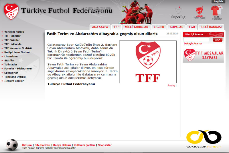 TFF mesajı