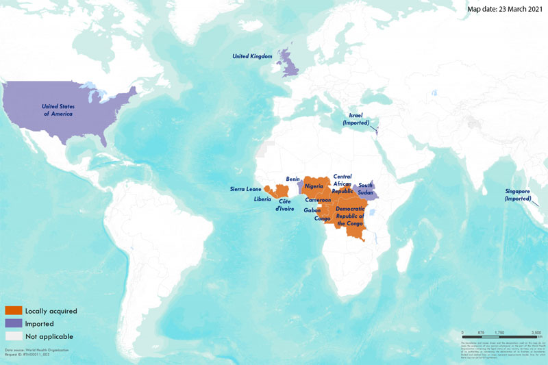 Dünya Sağlık Örgütü (WHO) haritası - Kaynak: WHO