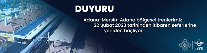 Adana - Mersin - Adana seferleri başladı