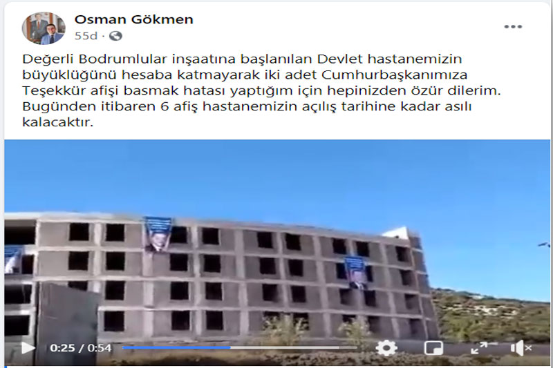 AKP Bodrum İlçe Başkanı Osman Gökmen'in yanıtı