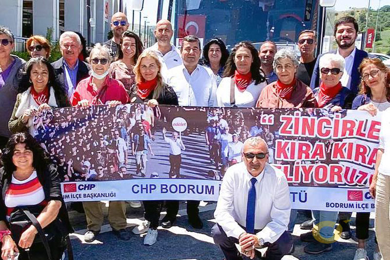 CHP Bodrum İlçe Başkanı Halil Karahan, Milletin Sesi Mitingi'ne yolculuk, Mayıs 2022 2