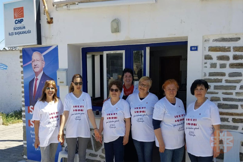 CHP women of Gümüşlük on the field