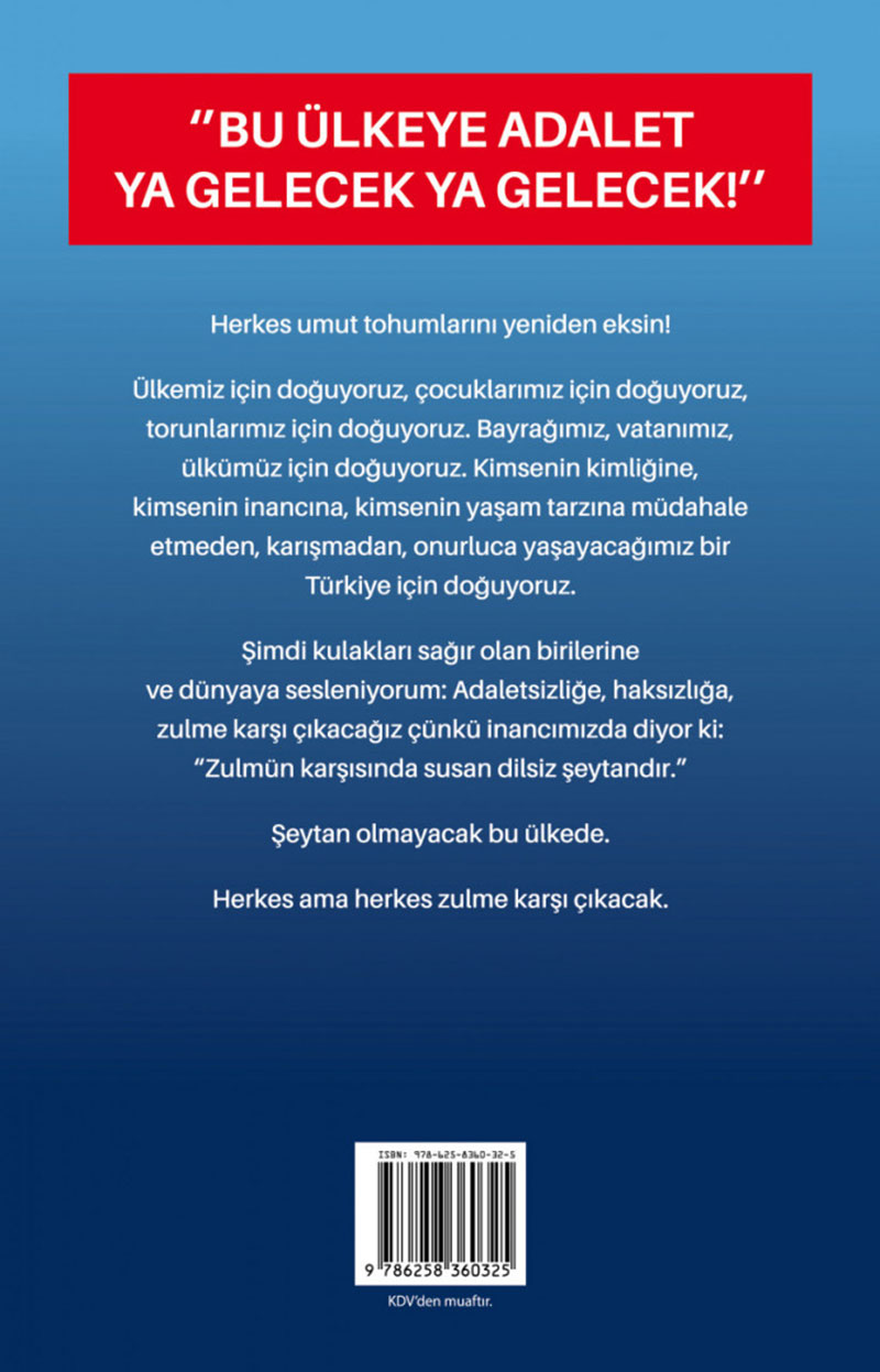 Hiçbir Çocuk Yatağa Aç Girmeyecek / Kemal Kılıçdaroğlu, arka kapak